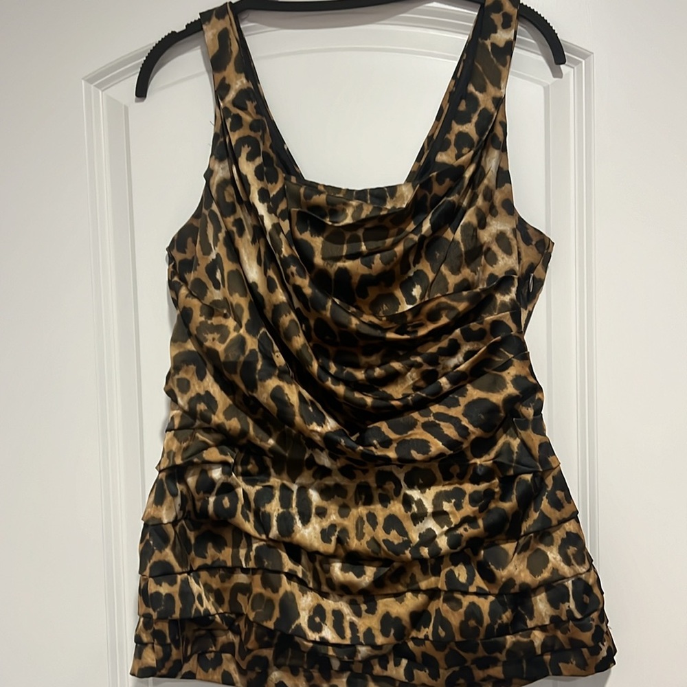 Express L leopard print blouse